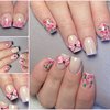 Cute girly nails with 3D bows