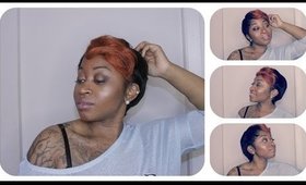 Short Summer Hair| MOD ORANGE  MOHAWK Autumn  | Sistawigs.com