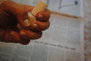 Newspaper Nails: This is super easy! I have a video up check it out :D