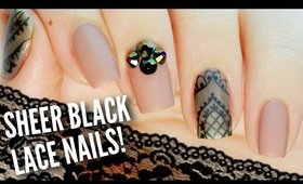 DIY Sheer Black Lace Nail Art | Mixing Nail Polish Hack!