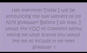 NYX Giveaway Winners + LA IMATS!