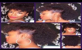 HAIR TUTORIAL | Curly MoHawk( Natural Hair) GIVEAWAY CLOSED