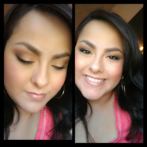 Get a smokey eye with natural colors so your not too done up. :-) 