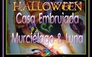 Uñas Halloween Casa Embujada, Murciélago & Luna  :::... ☆ Jennifer Perez of Mystic Nails
