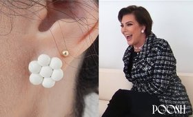 DIY Kris Jenner Inspired White Floral Earrings