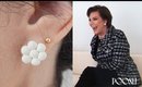 DIY Kris Jenner Inspired White Floral Earrings