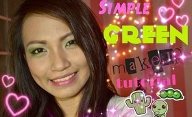 Green Makeup Tutorial (Back to school look)