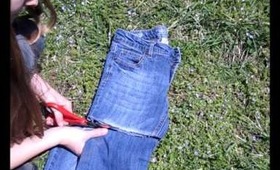 DIY: Distressed Shorts with Bow Pockets