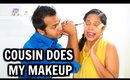 Cousin Does My Makeup | Makeup Challenge | ShrutiArjunAnand
