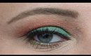 PEACH AND GREEN EYESHADOW LOOK
