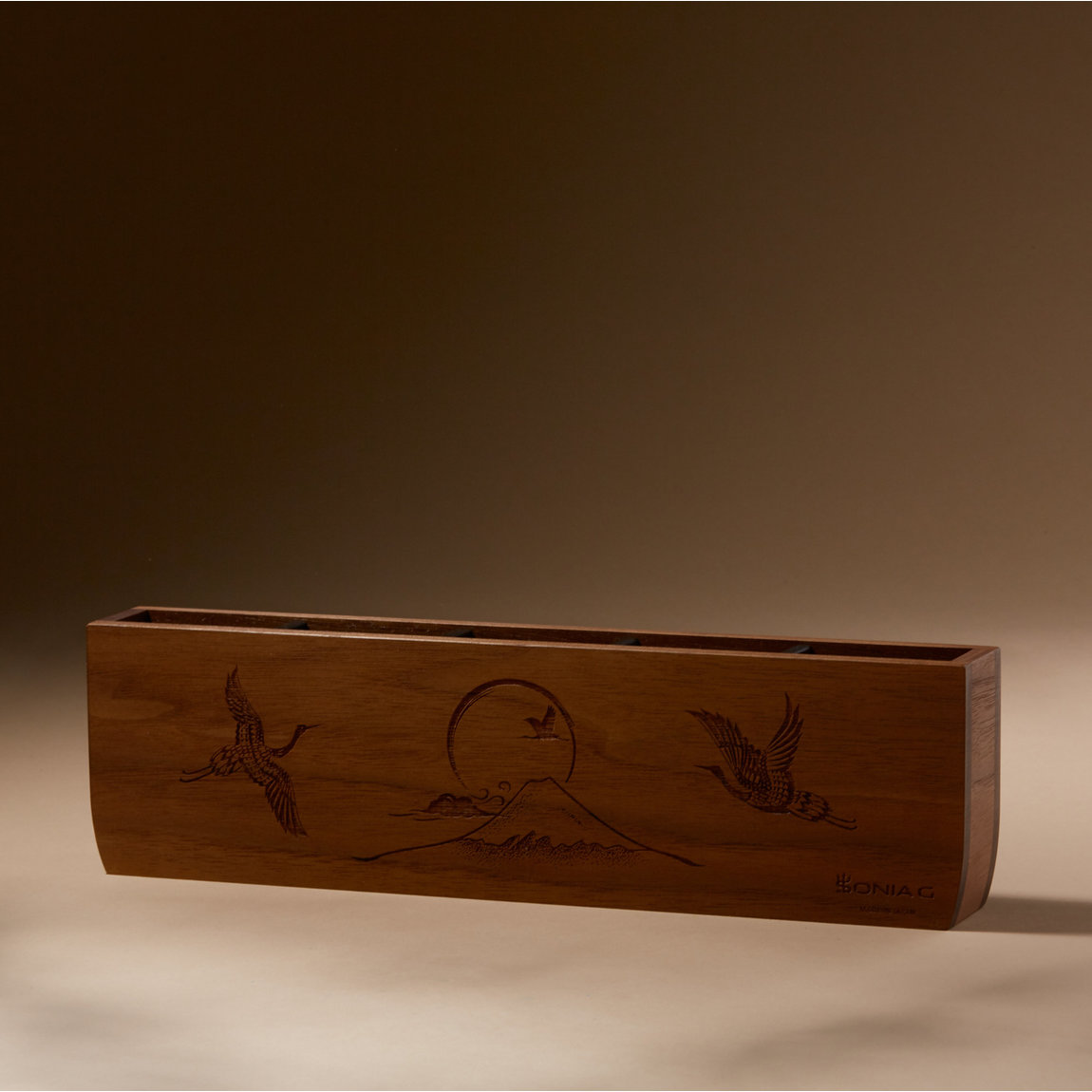 Sonia G. Cranes Over Mt. Fuji Wooden Brush Holder | Beautylish
