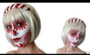 Candy Cane Skull Makeup