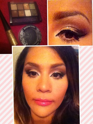 Loving this eyeshadow look useing maybelline sunbaked neutrals,hardcandy baked shadow in black hole elf copper giltter liner. I hate thAt the pics don't do it justic.Grrr!!!
