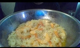Shrimp pasta #cooking