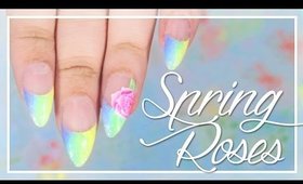 Spring Roses nail art