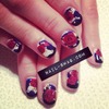 Rose Printed Nails