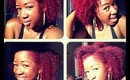 Natural Hair | Fuchsia Red Color!!