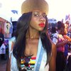 Afropunk fest rocking a cardboard chapeau