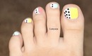 Easy Toe Nail Design for Beginners: Pastels and Polka Dots