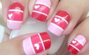 Nail Art - Valentine Color Blocking - Decoracion de uñas