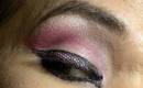 Pink Satin & Black Lace Eye