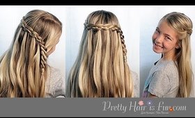 Four Strand Waterfall Braid |Pretty Hair is Fun