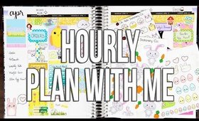 Erin Condren Hourly Plan with Me | Easter Layout with Leftover Stickers