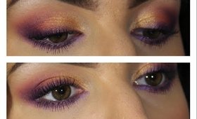 Purple, Peach & Gold Eyes | Makeup Tutorial ♥