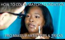 How to Color Match Foundation for Black Skin Step by Step Makeup Tutorial Pt. 2- mathias4makeup