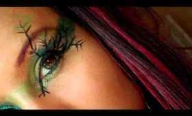 creative eyeliner(black trees)