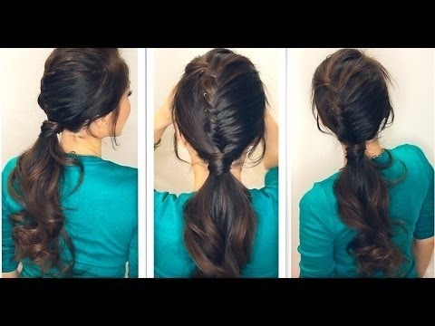 ☆ HOW TO CREATE A HALF FRENCH FISHTAIL BRAID FANCY PONYTAIL | HAIRSTYLE  TUTORIAL | MEDIUM LONG HAIR | MakeupWearables Hairstyles ☆ Hair Tutorial on  Thursdays Video | Beautylish