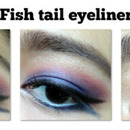 Purple&Red with fish tail eyeliner