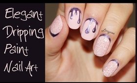 Dripping Paint Elegant Nail Art