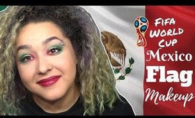Mexican Flag Inspired Makeup Tutorial -FIFA World Cup- (NoBlandMakeup)