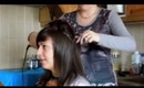 How to cut Layered Hair and Cute Bangs - Tutorial