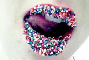 Inspired to try the sprinkle lips I saw on Facebook I think. I think it went pretty well!