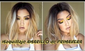 Maquillaje de PRIMAVERA en AMARILLO / YELLOW smokey eye makeup tutorial| auroramakeup