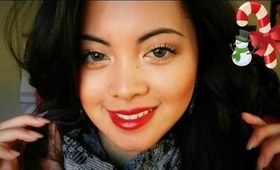 ♡Runway Look: Cherry Red lips & Neutral Make-up Holiday Look!♡