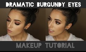 Dramatic Burgundy Eyes | GRWM