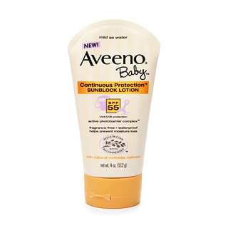 Aveeno Baby Sunblock Lotion, Continuous Protection, SPF 55 