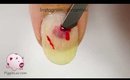 Bloody razor cuts nail art tutorial