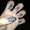 Natural nail with some cheetah print   