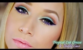 Tropical Cut Crease & Double Liner Using BH Cosmetics' 120 Color Palette