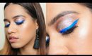 Glitter Eyes + Cobalt Blue Eye Liner | Festive Makeup Tutorial