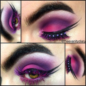 Some seriously stunning colors from Ariel Alfonso aka Thee Vanity Diary! This look features our Pink Flutter and Tiny Star lashes layered.
