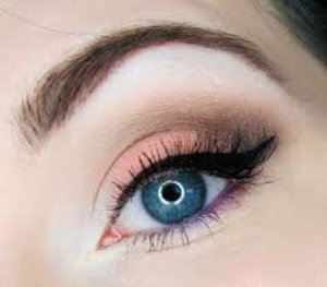 Loving this eye look with the coral on the lid and purple in the waterline!