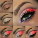 Neon orange eyeshadow 😌