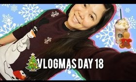 🎄 VLOGMAS DAY 18: FRUITCAKE FRAPP AND UGLY SWEATER COOKIE, DOGS MAKIKNG OUT? | MakeupANNimal