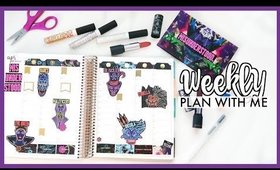 Plan With Me EC Hourly Planner using ColourPop Disney Villain Collection Packaging