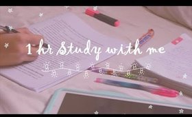 🕙1 hour real time study with me for midterm exams | Reem